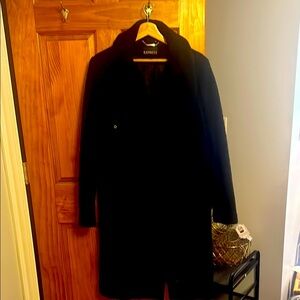 Express Women’s Black Coat Boucle material